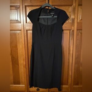 White House Black Market Classic Black Midi Dress